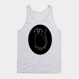 Cat Hiding in Oval Tank Top